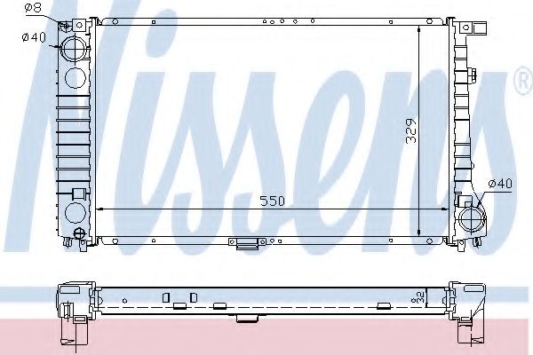 NISSENS 60744A Радиатор, охлаждение двигателя для BMW 7 (Бмв 7) NISSENS 60744A Радиатор, охлаждение двигателя для BMW 7 (Бмв 7)