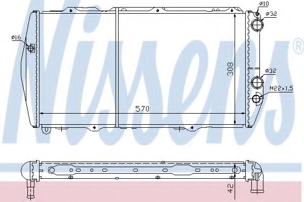 NISSENS 604551 Радиатор, охлаждение двигателя для AUDI 100 (Ауди 100) NISSENS 604551 Радиатор, охлаждение двигателя для AUDI 100 (Ауди 100)