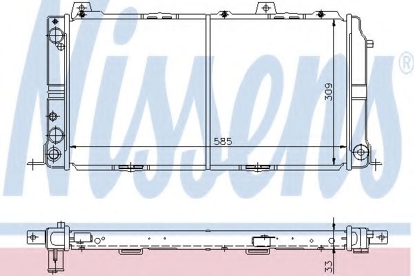 NISSENS 60345 Радиатор, охлаждение двигателя для AUDI 80 (Ауди 80) NISSENS 60345 Радиатор, охлаждение двигателя для AUDI 80 (Ауди 80)