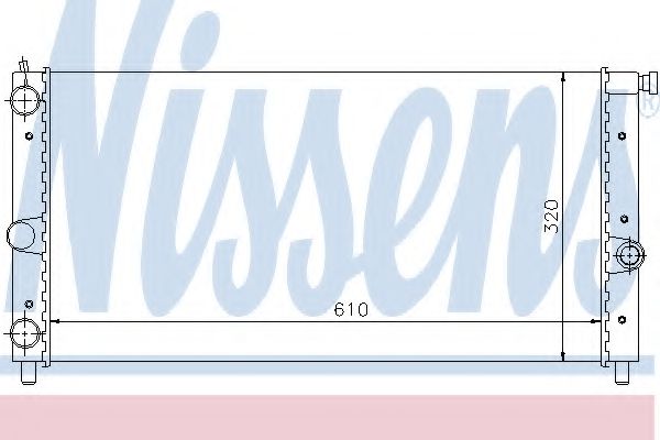 NISSENS 61848 Радиатор, охлаждение двигателя 
