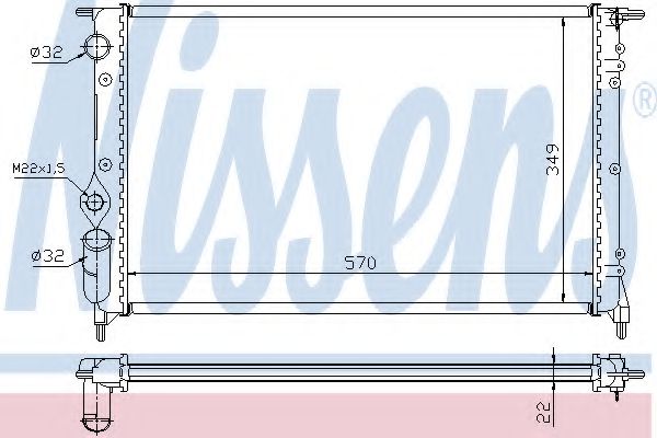 NISSENS 63925 Радиатор, охлаждение двигателя для RENAULT (Рено) NISSENS 63925 Радиатор, охлаждение двигателя для RENAULT (Рено)