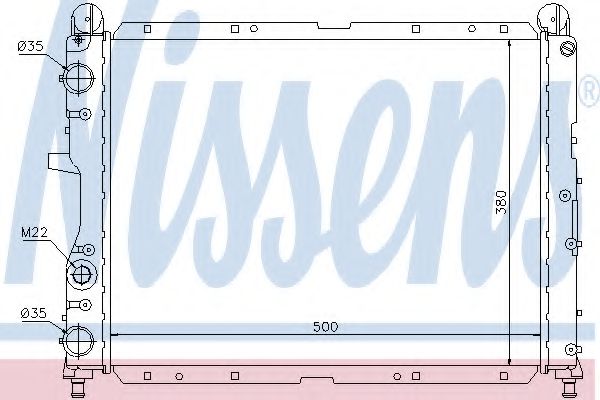 NISSENS 60024 Радиатор, охлаждение двигателя 