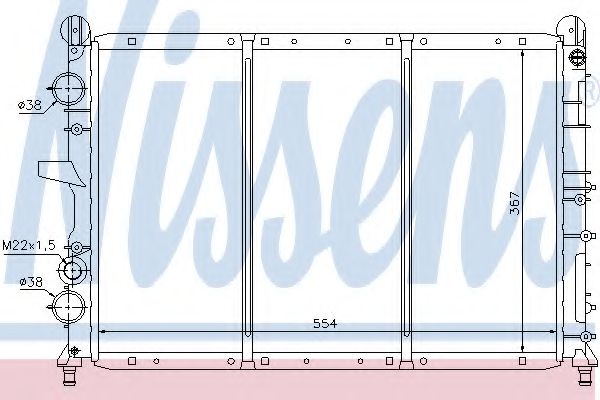 NISSENS 60023 Радиатор, охлаждение двигателя 
