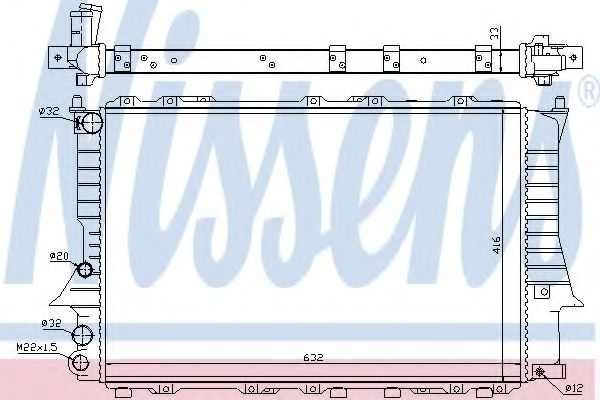 NISSENS 60457 Радиатор, охлаждение двигателя 