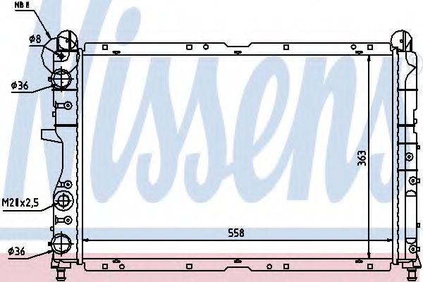NISSENS 61847 Радиатор, охлаждение двигателя 