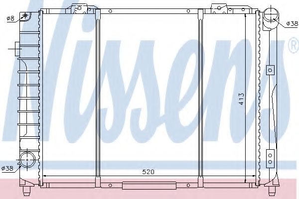 NISSENS 60021 Радиатор, охлаждение двигателя 