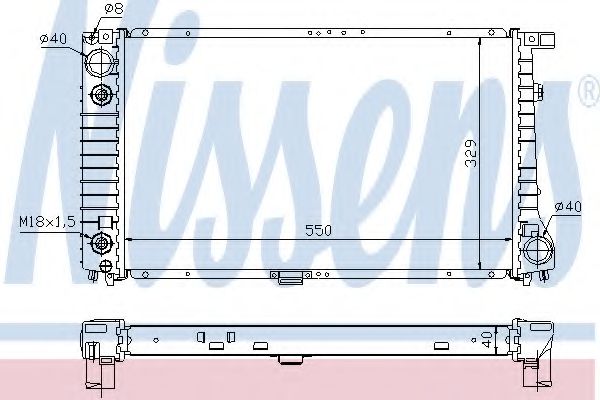 NISSENS 60642A Радиатор, охлаждение двигателя для BMW 7 (Бмв 7) NISSENS 60642A Радиатор, охлаждение двигателя для BMW 7 (Бмв 7)