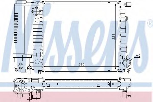 NISSENS 60729A Радиатор, охлаждение двигателя для BMW 3 (Бмв 3) NISSENS 60729A Радиатор, охлаждение двигателя для BMW 3 (Бмв 3)