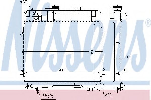 NISSENS 60683 Радиатор, охлаждение двигателя для BMW 3 (Бмв 3) NISSENS 60683 Радиатор, охлаждение двигателя для BMW 3 (Бмв 3)