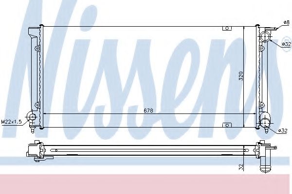 NISSENS 652621 Радиатор, охлаждение двигателя для VOLKSWAGEN (Фольксваген) NISSENS 652621 Радиатор, охлаждение двигателя для VOLKSWAGEN (Фольксваген)