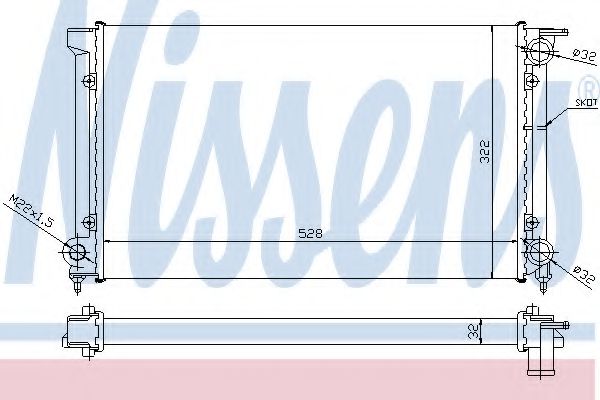 NISSENS 651511 Радиатор, охлаждение двигателя для SEAT TOLEDO (Сеат Толэдо) NISSENS 651511 Радиатор, охлаждение двигателя для SEAT TOLEDO (Сеат Толэдо)