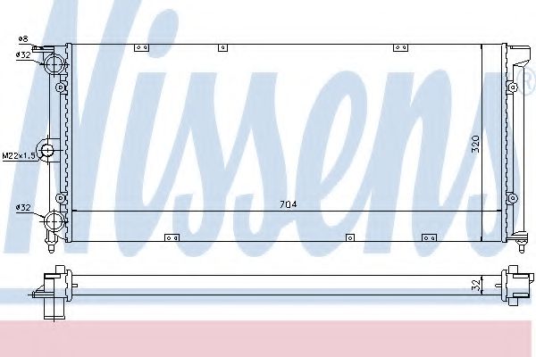 NISSENS 651911 Радиатор, охлаждение двигателя для VOLKSWAGEN (Фольксваген) NISSENS 651911 Радиатор, охлаждение двигателя для VOLKSWAGEN (Фольксваген)