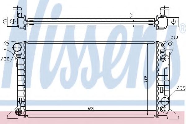 NISSENS 62367A Радиатор, охлаждение двигателя для FORD TRANSIT (Форд Трансит) NISSENS 62367A Радиатор, охлаждение двигателя для FORD TRANSIT (Форд Трансит)
