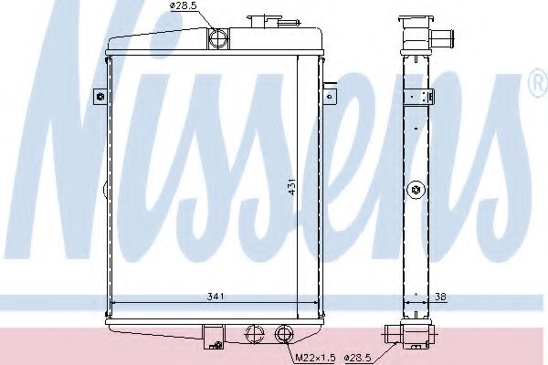 NISSENS 65081 Радиатор, охлаждение двигателя для AUDI FOX (Ауди Фоx) NISSENS 65081 Радиатор, охлаждение двигателя для AUDI FOX (Ауди Фоx)