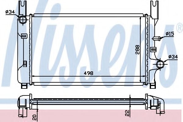 NISSENS 621171 Радиатор, охлаждение двигателя для FORD FIESTA (Форд Фиэста) NISSENS 621171 Радиатор, охлаждение двигателя для FORD FIESTA (Форд Фиэста)