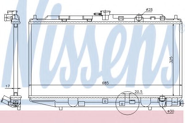 NISSENS 62276 Радиатор, охлаждение двигателя для HONDA CRX II (Хонда Cрх 2) NISSENS 62276 Радиатор, охлаждение двигателя для HONDA CRX II (Хонда Cрх 2)