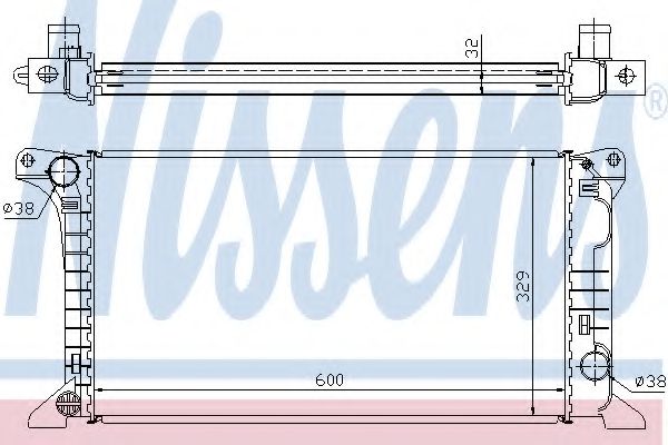 NISSENS 62369A Радиатор, охлаждение двигателя для FORD TRANSIT (Форд Трансит) NISSENS 62369A Радиатор, охлаждение двигателя для FORD TRANSIT (Форд Трансит)