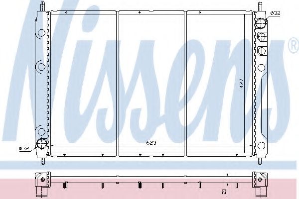 NISSENS 64013 Радиатор, охлаждение двигателя для HONDA (Хонда) NISSENS 64013 Радиатор, охлаждение двигателя для HONDA (Хонда)