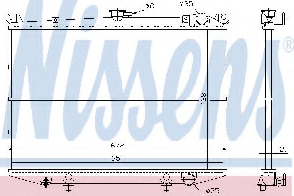 NISSENS 62929 Радиатор, охлаждение двигателя 