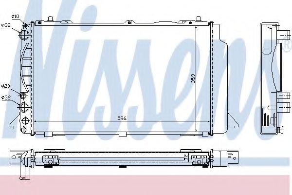 NISSENS 60465A Радиатор, охлаждение двигателя для AUDI 90 (Ауди 90) NISSENS 60465A Радиатор, охлаждение двигателя для AUDI 90 (Ауди 90)