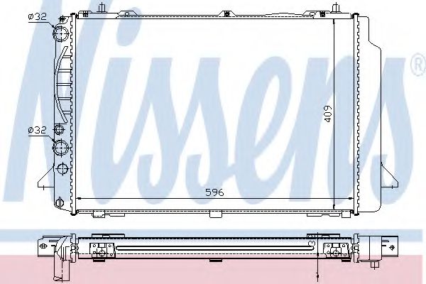 NISSENS 60466A Радиатор, охлаждение двигателя для AUDI 90 (Ауди 90) NISSENS 60466A Радиатор, охлаждение двигателя для AUDI 90 (Ауди 90)