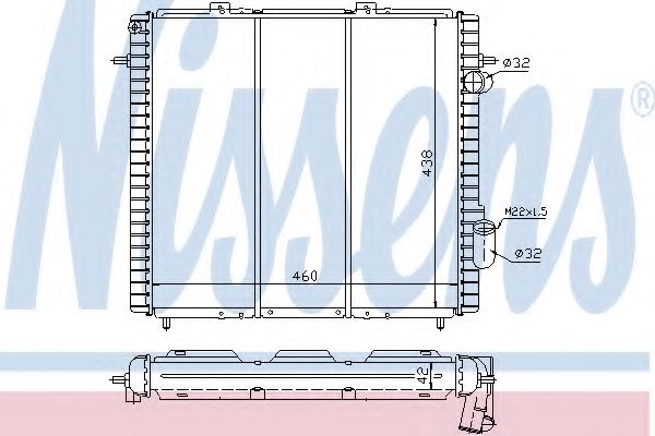 NISSENS 63947 Радиатор, охлаждение двигателя для RENAULT (Рено) NISSENS 63947 Радиатор, охлаждение двигателя для RENAULT (Рено)