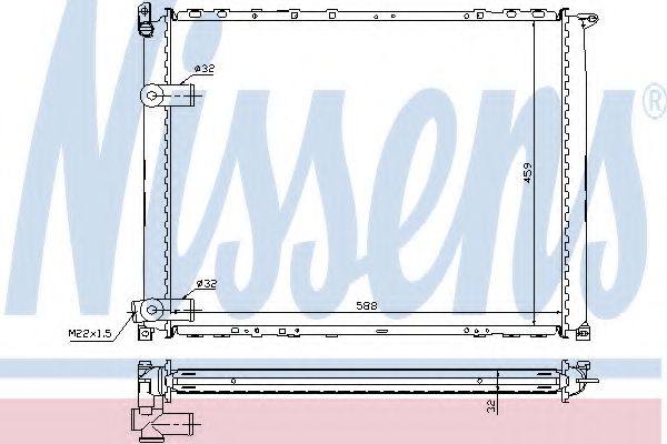 NISSENS 63943A Радиатор, охлаждение двигателя для RENAULT SAFRANE (Рено Сафранэ) NISSENS 63943A Радиатор, охлаждение двигателя для RENAULT SAFRANE (Рено Сафранэ)