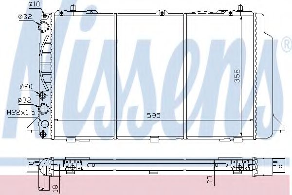 NISSENS 60479 Радиатор, охлаждение двигателя 