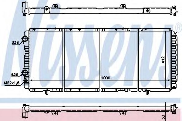 NISSENS 61393 Радиатор, охлаждение двигателя 