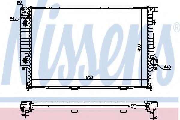 NISSENS 60748A Радиатор, охлаждение двигателя для BMW 7 (Бмв 7) NISSENS 60748A Радиатор, охлаждение двигателя для BMW 7 (Бмв 7)