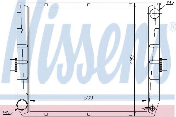 NISSENS 62348 Радиатор, охлаждение двигателя 