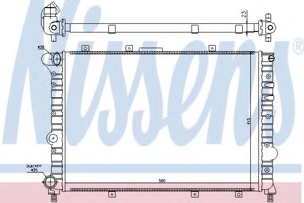 NISSENS 60041 Радиатор, охлаждение двигателя 