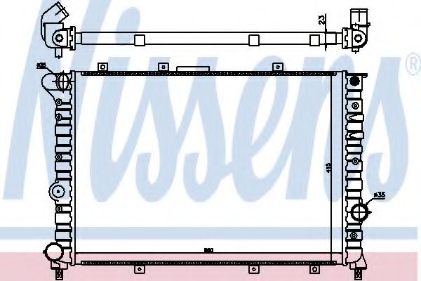 NISSENS 60044 Радиатор, охлаждение двигателя 