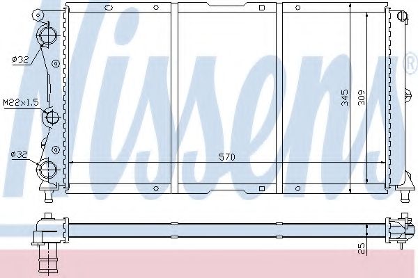 NISSENS 61859 Радиатор, охлаждение двигателя 