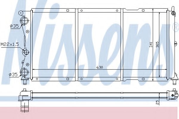 NISSENS 618121 Радиатор, охлаждение двигателя 