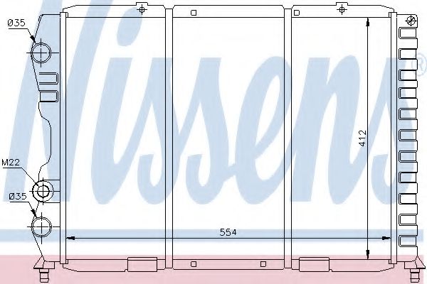 NISSENS 60033 Радиатор, охлаждение двигателя 