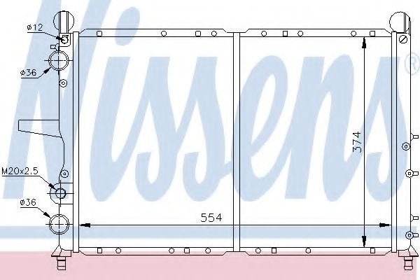 NISSENS 61816 Радиатор, охлаждение двигателя 