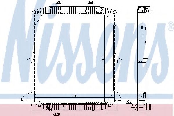 NISSENS 62343A Радиатор, охлаждение двигателя для IVECO EUROTECH MT (Ивеко Эуротэч мт) NISSENS 62343A Радиатор, охлаждение двигателя для IVECO EUROTECH MT (Ивеко Эуротэч мт)