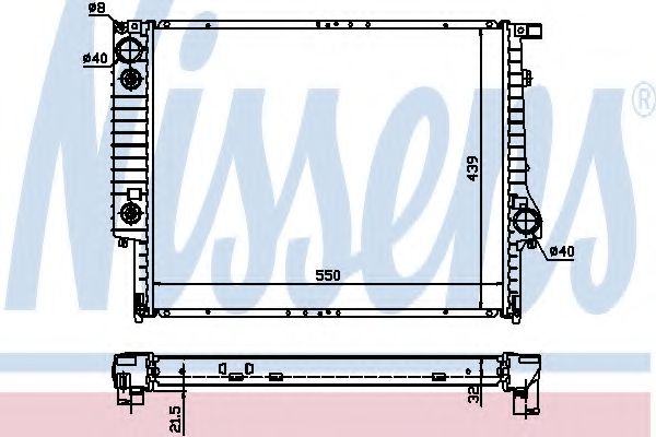 NISSENS 60618A Радиатор, охлаждение двигателя для BMW 7 (Бмв 7) NISSENS 60618A Радиатор, охлаждение двигателя для BMW 7 (Бмв 7)