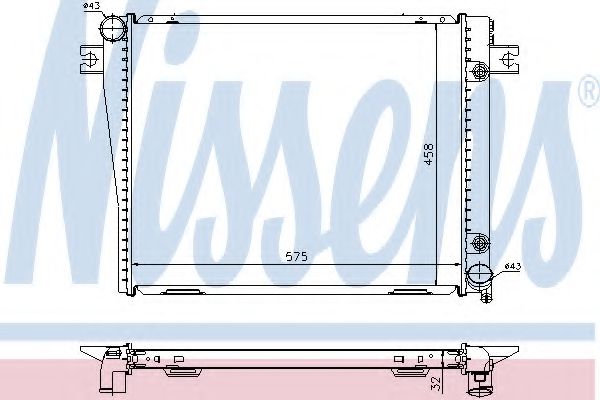 NISSENS 60601A Радиатор, охлаждение двигателя 
