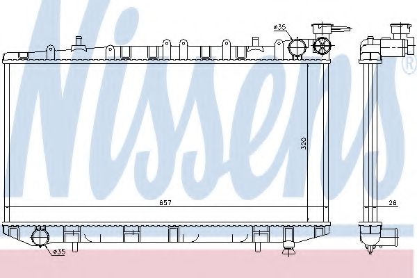 NISSENS 62963 Радиатор, охлаждение двигателя 