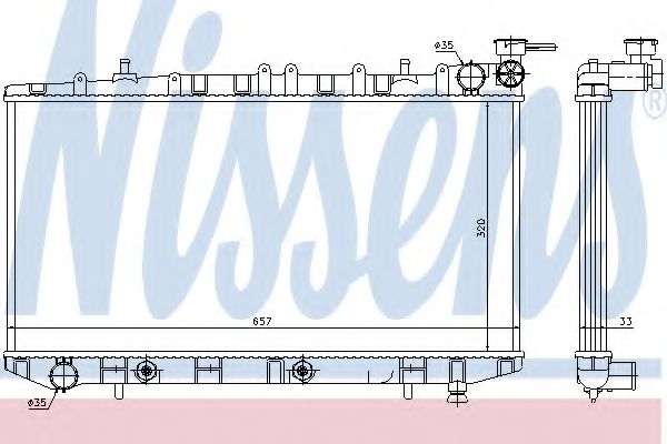 NISSENS 62962 Радиатор, охлаждение двигателя 