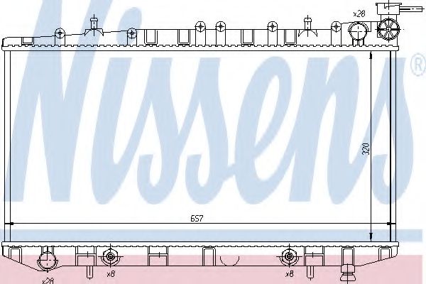 NISSENS 629661 Радиатор, охлаждение двигателя 