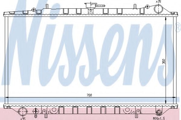 NISSENS 62977 Радиатор, охлаждение двигателя 
