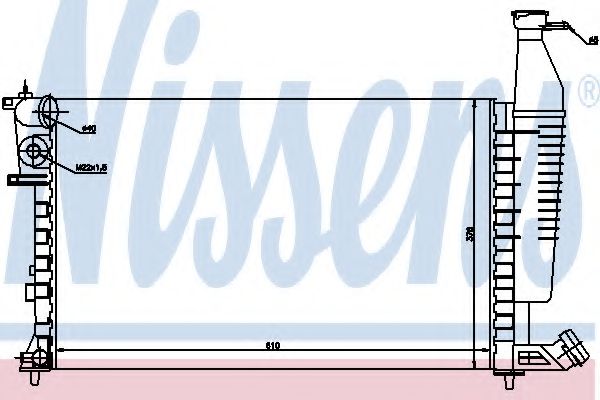 NISSENS 63547 Радиатор, охлаждение двигателя для CITROËN BERLINGO (CитроËн Берлинго) NISSENS 63547 Радиатор, охлаждение двигателя для CITROËN BERLINGO (CитроËн Берлинго)