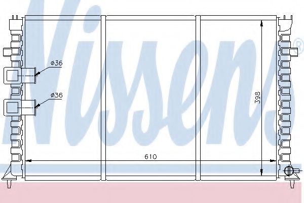 NISSENS 61345 Радиатор, охлаждение двигателя 