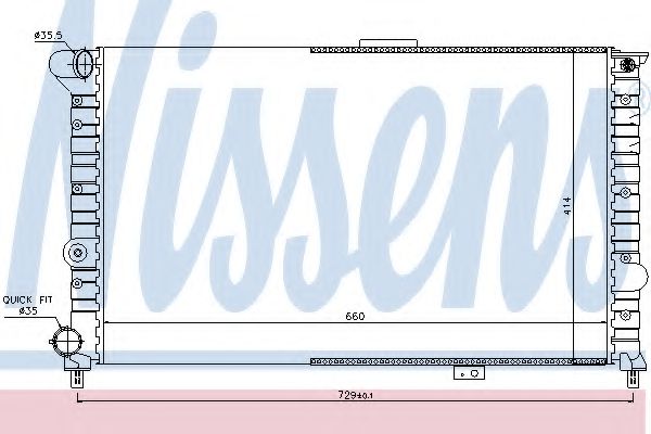 NISSENS 60054 Радиатор, охлаждение двигателя 
