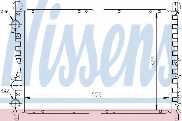 NISSENS 60035 Радиатор, охлаждение двигателя 