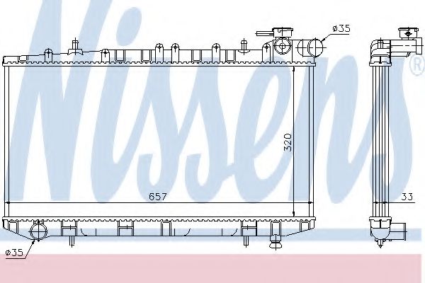 NISSENS 62985 Радиатор, охлаждение двигателя 