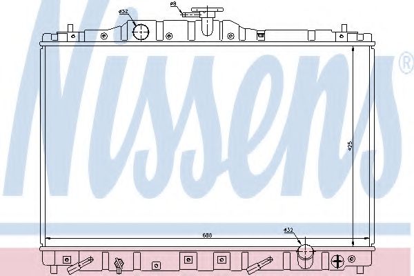 NISSENS 63313 Радиатор, охлаждение двигателя для HONDA (Хонда) NISSENS 63313 Радиатор, охлаждение двигателя для HONDA (Хонда)